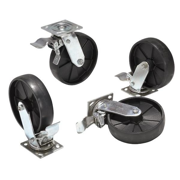 ALUM GANTRY CRANE CASTER 8X2 TOTAL LOCK, PK4
